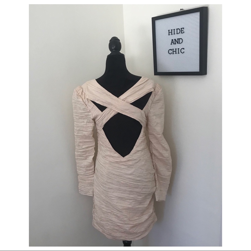 FREE PEOPLE RUCHED BODYCON MINI DRESS - Picture 5 of 7